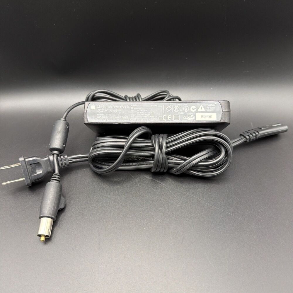 Vintage Apple M4402 Black 24V 45W AC Power Adapter for Macintosh PowerBook